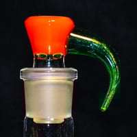 Image 1 of CORAL > OPALINE & GREEN STARDUST 18MM SLIDE