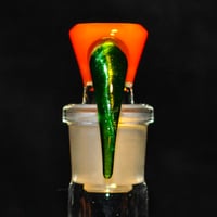 Image 2 of CORAL > OPALINE & GREEN STARDUST 18MM SLIDE