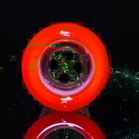 Image 3 of CORAL > OPALINE & GREEN STARDUST 18MM SLIDE