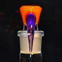 Image 2 of CORAL > OPALINE & PURPLE LOLLIPOP 18MM SLIDE