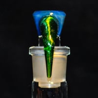 Image 2 of BLUEBERRY OPAL & GREEN STARDUST 18MM SLIDE