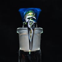 Image 4 of BLUEBERRY OPAL & ILLUMINATI SPIRAL 18MM SLIDE