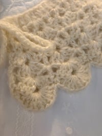 Image 2 of Detachable Crochet Ruffle Collar-Off-White Wool 
