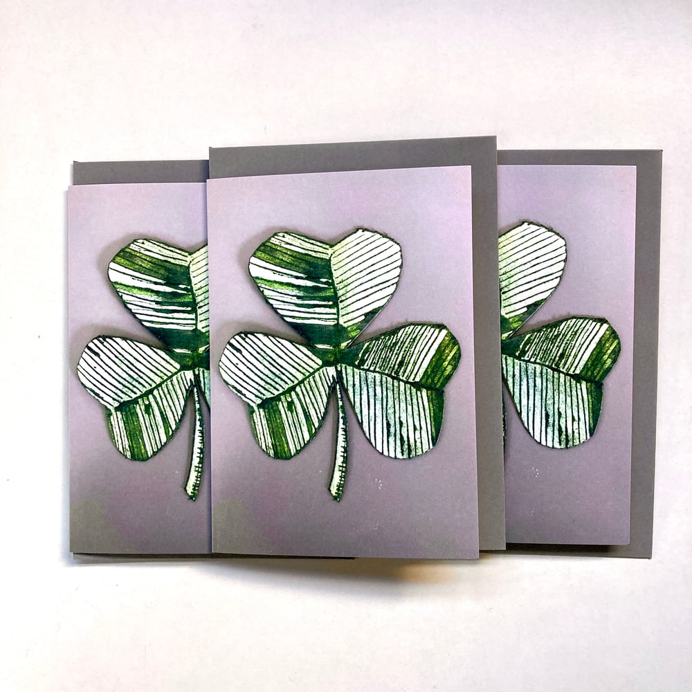 Image of Shamrock Set Of 3 Notecards
