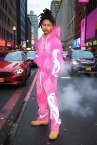 Image 3 of Pink Quarter-Zip Signature Tracksuit