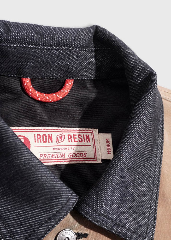 Image of Rambler Jacket Waxed Brown/Denim by Iron&Resin