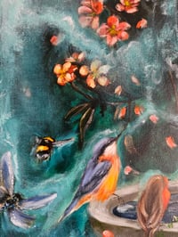 Image 5 of 'Midnight Meeting' original painting.