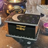 Image 1 of Manifestation Altar Box for Charging, Spellwork and Intention Setting - Moon and stars