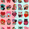 "Pink" and "Blue" Lovecats Sticker Sheet Pack