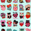 "Blue" Lovecats Sticker Sheet 