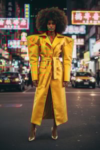 Image 1 of Yellow Gold Structured Shoulder Trench