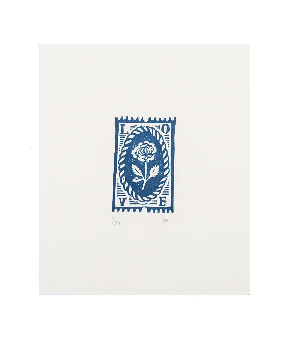 Image of Mini Love Token - Linocut