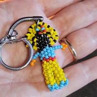 Image 4 of The Sunwalker Charm • Vintage Beaded Prosperity Keychain