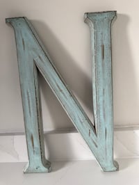 Image 4 of Large Mint Green Letter N 