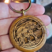 Image 2 of The Keeper of Plenty • Wooden Elephant Prosperity Keychain