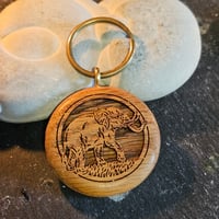 Image 1 of The Keeper of Plenty • Wooden Elephant Prosperity Keychain