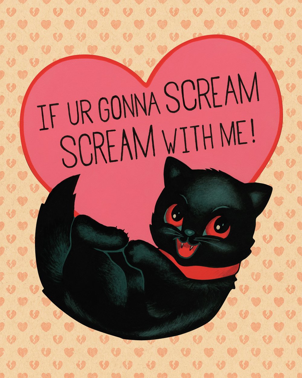 "Scream" Lovecat Limited Edition Print