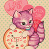 "Kiss" Lovecat Limited Edition Print
