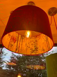 Image 2 of Double Sided Fuchsia Linen Silver Birch Orchid Shade 40cm