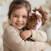 Image 2 of Dakota Handmade Linen Tea Party Doll  (PREORDER ITEM - SHIP DATE ON OR BEFORE APRIL  30TH, 2026)