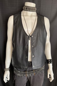 Image 2 of Stevie Rachelle "Stage Worn / Harley Davidson" Leather Vest Like NEW + FREE CDs