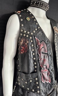 Image 3 of Stevie Rachelle "Stage Worn / Battle Vest" Leather + a FREE Tuff Box Set of 15 CDs/DVDs