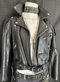 Image 3 of Stevie Rachelle "Stage Worn / Tuff Logo " Leather Jacket + A FREE Tuff Box Set of 15 CDs & DVDs