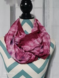 Image 1 of Tye-Dye Loop Lightweight Scarf Red/Maroon