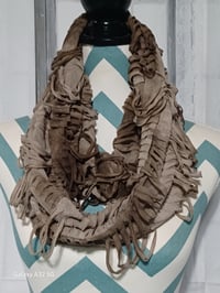 Image 1 of Taupe Boho/Hippie Infinity Scarf