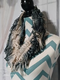 Image 2 of Gray Boho/Hippie Infinity Scarf