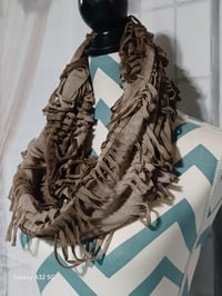 Image 2 of Taupe Boho/Hippie Infinity Scarf