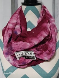 Image 2 of Tye-Dye Loop Lightweight Scarf Red/Maroon