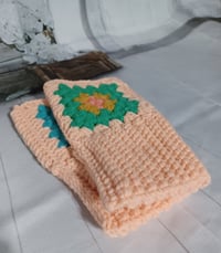 Image 2 of Mixed-up Granny Square Fingerless Gloves