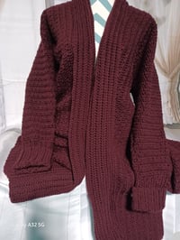 Image 2 of Hand Crochet Sweater Coat  41" Length