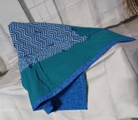 Image 1 of Zig Zag Blues Flannel Quilt
