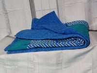 Image 2 of Zig Zag Blues Flannel Quilt