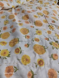 Image 3 of Twin Size Vintage Quilt Cotton &amp; Polyester Triangles