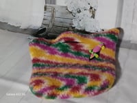 Image 1 of Tropical Parrot Felted Wool Mini Tote