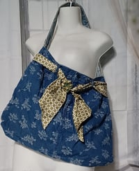 Image 1 of Blue Flower Denim Bag