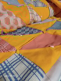 Image 5 of Twin Size Vintage Quilt Cotton &amp; Polyester Triangles