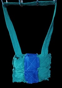 Green &amp; Blue Crossbody Rag Bag Tote