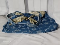 Image 2 of Blue Flower Denim Bag