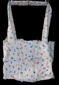 Image 1 of White &amp; Numbers Rag Bag Tote