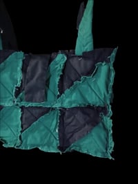 Image 2 of Green &amp; Black Rag Bag Tote