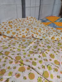 Image 6 of Twin Size Vintage Quilt Cotton &amp; Polyester Triangles