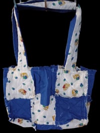 Image 1 of Teddy Bear Blue Rag Bag Tote