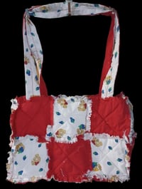 Image 1 of Teddy Bear Red Rag Bag Tote