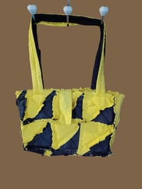 Image 1 of Yellow &amp; Black Triangle Rag Bag Tote