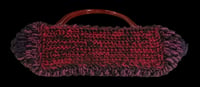 Image 3 of Handmade Crochet Puff Stich Bag with Vintage Handles