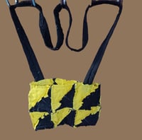 Yellow &amp; Black Triangle Rag Bag Tote Crossbody